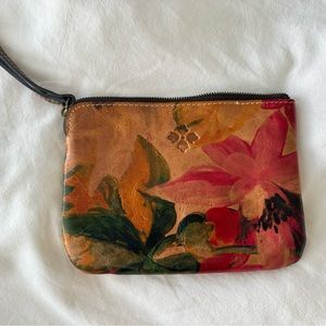 NWOT Patricia Nash floral Italian leather clutch